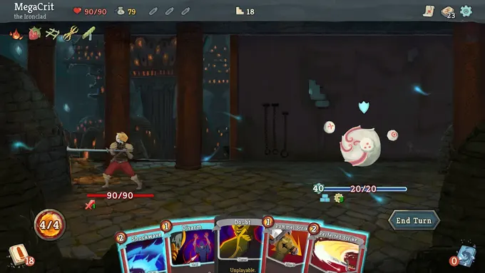 Card reward screen in Slay the Spire offering three cards